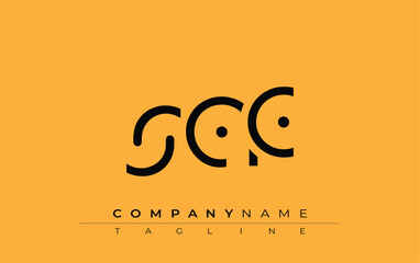 SAC abstract letter design. Modern Business Logo Design With Abstract Typography and Contemporary Style