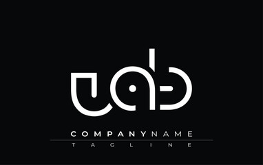 UAB abstract letter design. Modern Business Logo Design With Abstract Typography and Contemporary Style