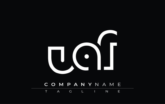 UAF abstract letter design. Modern Business Logo Design With Abstract Typography and Contemporary Style