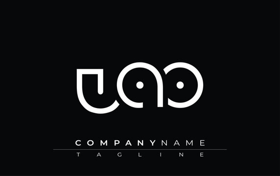 UAO abstract letter design. Modern Business Logo Design With Abstract Typography and Contemporary Style