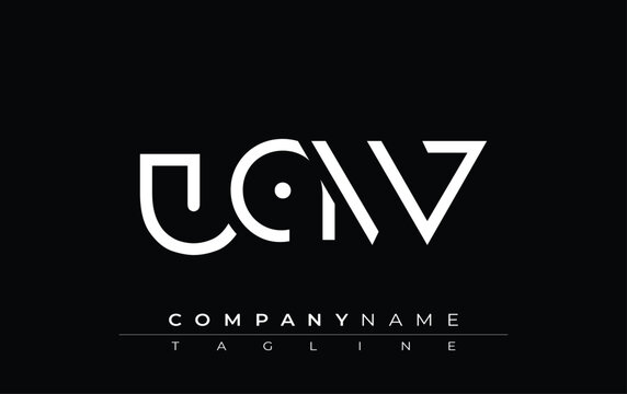 UAW abstract letter design. Modern Business Logo Design With Abstract Typography and Contemporary Style