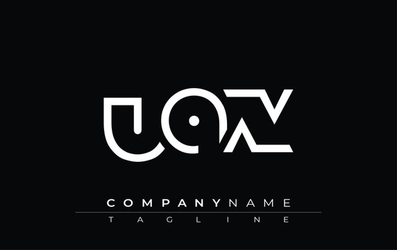 UAX abstract letter design. Modern Business Logo Design With Abstract Typography and Contemporary Style