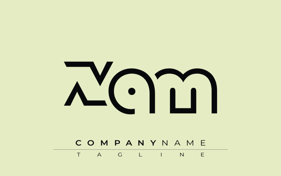 XAM abstract letter design. Modern Business Logo Design With Abstract Typography and Contemporary Style