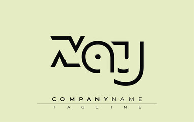 XAY abstract letter design. Modern Business Logo Design With Abstract Typography and Contemporary Style