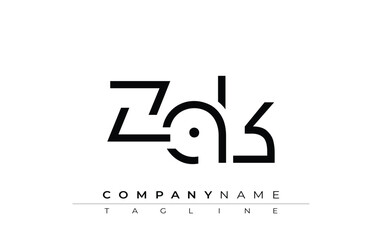 ZAK abstract letter design. Modern Business Logo Design With Abstract Typography and Contemporary Style