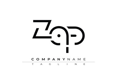 ZAP abstract letter design. Modern Business Logo Design With Abstract Typography and Contemporary Style