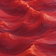 Obraz premium Abstract crimson waves flow seamlessly, creating a dynamic, textured background , abstract background, red wallpaper