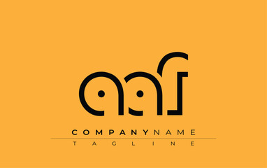 AAF abstract letter design. Modern Business Logo Design With Abstract Typography and Contemporary Style