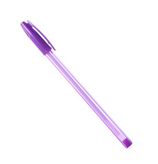 One stylish pen in air isolated on white