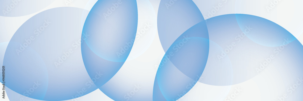 Aufkleber 3d blue white abstract background overlap layer on bright space with cutout shape effect decoration.