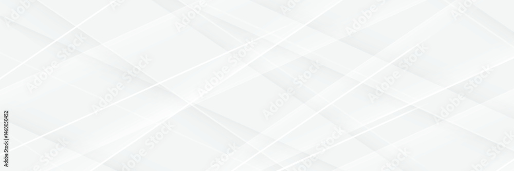 Poster 3d white geometric abstract background overlap layer on bright space with polygon lines shape decora