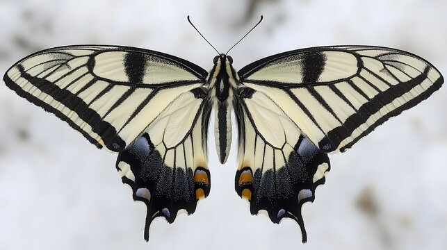 Stunning Closeup of a Black and Yellow Butterfly