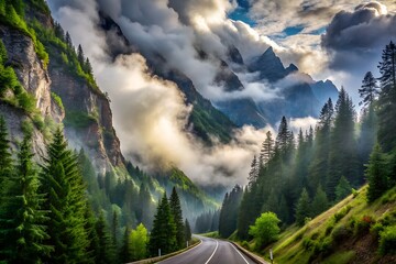 mountain landscape in the morning