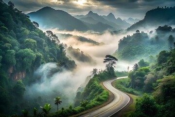 mountain road in the mountains