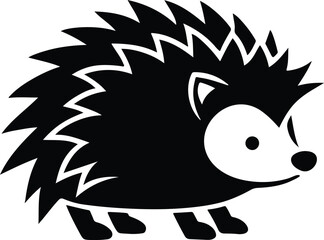 Line Art Hedgehog Illustration | Cute and Detailed Hedgehog Design in Minimalist Style for Nature Art, T-Shirts, and Woodland Animal Graphics