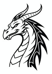 Dragon head tattoo design