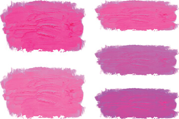 pink fuchsia colorful textured brush stroke shapes collection