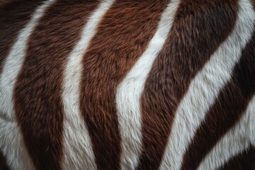 Elegant brown and white stripes create a captivating abstract pattern in nature's design during a sunny afternoon in the wild