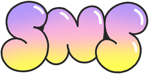 SNS 텍스트 일러스트 스티커  