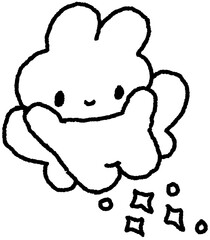 토끼 라인 캐릭터 스티커