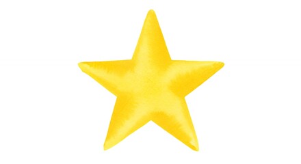 Obraz premium Watercolor yellow star symbol