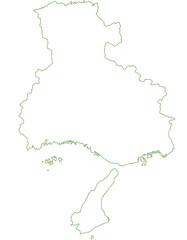兵庫県　地図　白　イラスト