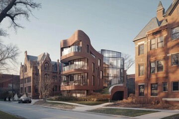 A cutting-edge residential complex is built in a neighborhood known for its historic buildings, but the new structure begins to warp, as if it is absorbing the essence