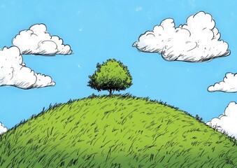 landscape with trees