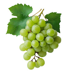 Green grapes bunch fresh fruit vine leaves nature healthy food