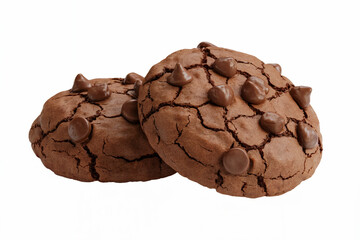 Chocolate chip cookies isolated on white background. Sweet chocolate cookies isolated Sweet biscuits. 