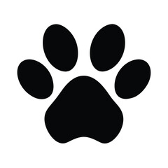 paw print icon vector silhouette