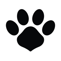 paw print icon vector silhouette