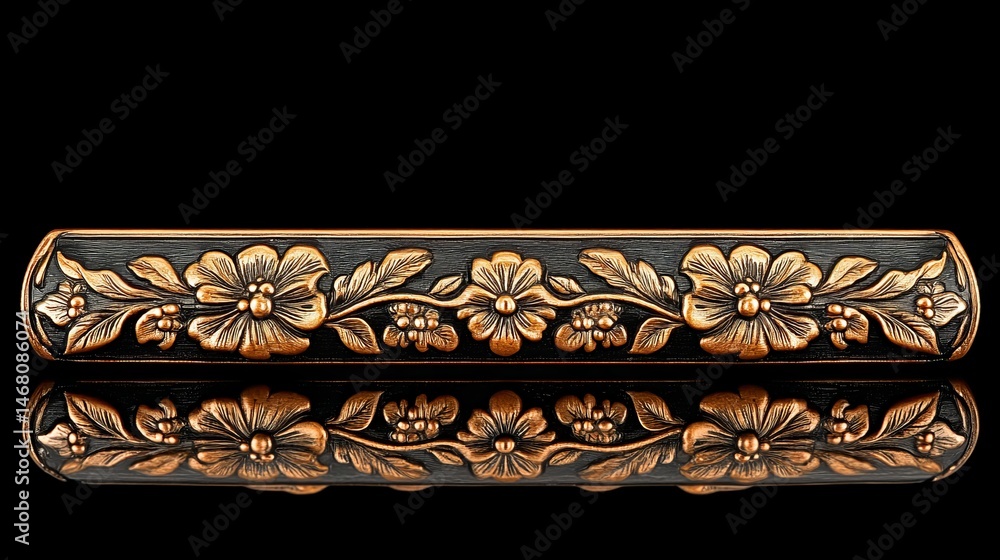 Poster the game's ui includes a long button with a thin gold frame, paired with a medieval border that has 