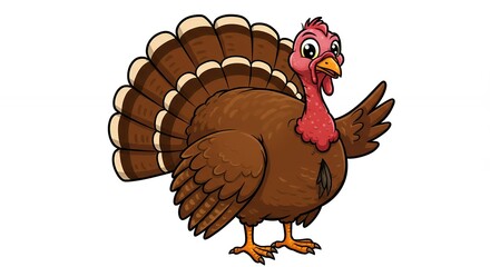 Cartoon turkey illustration