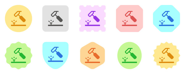 Editable hammer, nail, repair vector icon. Construction, tools, industry. Part of a big icon set family. Perfect for web and app interfaces, presentations, infographics, etc