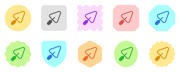 Editable trowel, shovel, cement vector icon. Construction, tools, industry. Part of a big icon set family. Perfect for web and app interfaces, presentations, infographics, etc