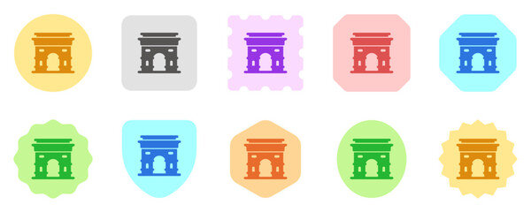 Editable gate, city, town, tunnel vector icon. Landmark, monument, building, architecture. Part of a big icon set family. Perfect for web and app interfaces, presentations, infographics, etc