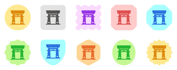 Editable shrine, gate, vector icon. Landmark, monument, religious, cultural, building, architecture. Part of a big icon set family. Perfect for web and app interfaces, presentations, infographics, etc