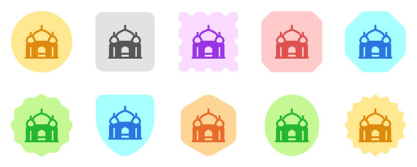 Editable mosque vector icon. Landmark, monument, middle east, religious, building, architecture. Part of a big icon set family. Perfect for web and app interfaces, presentations, infographics, etc