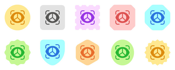 Editable retina, eye scan, optic vector icon. AI technology, artificial intelligence, computer. Part of a big icon set family. Perfect for web and app interfaces, presentations, infographics, etc