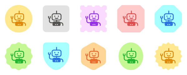 Editable bot, robot, android vector icon. AI technology, artificial intelligence, computer. Part of a big icon set family. Perfect for web and app interfaces, presentations, infographics, etc