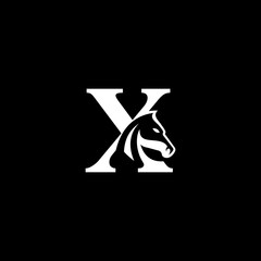 letter X horse logo