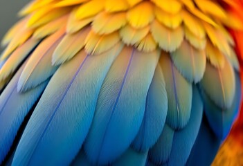 Obraz premium close up of a colorful bird's feathers