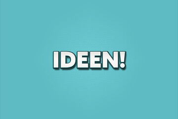 Ideen (Ideas) - A turquoise banner illustration with white text.