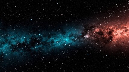 A deep space nebula with a gradient of colors.