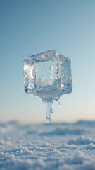 Obraz premium Melting Ice Cube