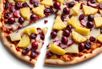 Delicious Cranberry and Pineapple Pizza Slice