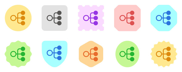 Editable hierarchy, organizational chart, structure, flowchart vector icon. Business, job, office. Part of a big icon set family. Perfect for web and app interfaces, presentations, infographics, etc