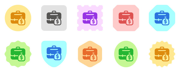 Editable salary, briefcase, profession, money, wage, paycheck evector icon. Business, work, job. Part of a big icon set family. Perfect for web and app interfaces, presentations, infographics, etc