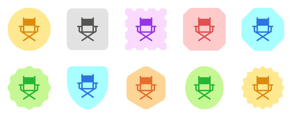 Editable camping, folding, director's chair, furniture vector icon. Movie, cinema, entertainment. Part of a big icon set family. Perfect for web and app interfaces, presentations, infographics, etc